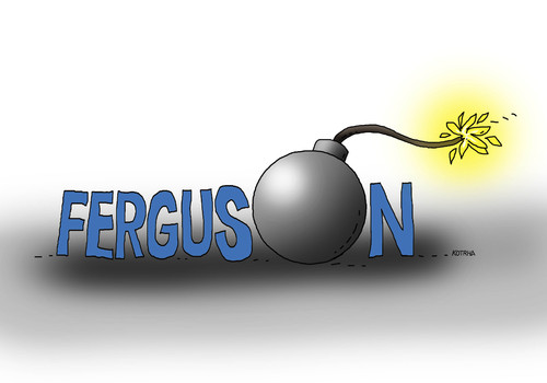 Cartoon: ferguson2 (medium) by Lubomir Kotrha tagged people,war,peace,world,protests,usa,ferguson