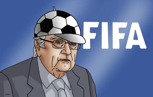 Cartoon: fifalopta (medium) by Lubomir Kotrha tagged fifa,corruption,world,football,blatter
