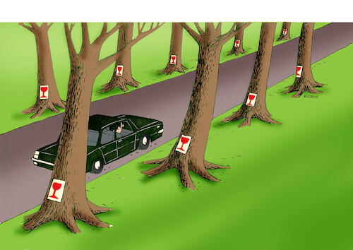 Cartoon: fragilstrom-far (medium) by Lubomir Kotrha tagged auto,fragile,auto,fragile