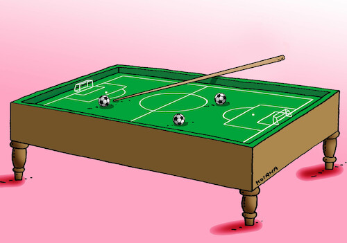 Cartoon: futbil (medium) by Lubomir Kotrha tagged qatar,football,championships,qatar,football,championships