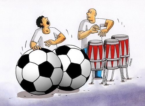 Cartoon: futbubny (medium) by Lubomir Kotrha tagged qatar,football,championships,qatar,football,championships