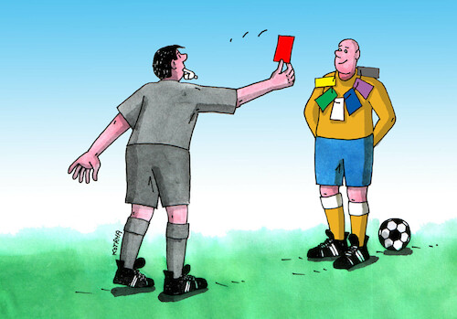 Cartoon: futcolor (medium) by Lubomir Kotrha tagged qatar,football,championships,qatar,football,championships