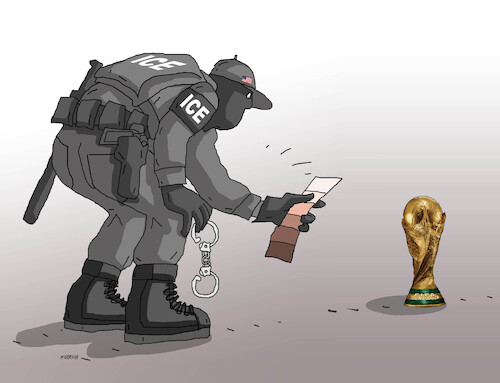 Cartoon: futicefifa (medium) by Lubomir Kotrha tagged fifa,world,cup,2026,fifa,world,cup,2026