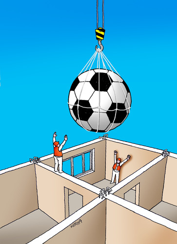 Cartoon: futlopta (medium) by Lubomir Kotrha tagged eu,championships,france,football,soccer