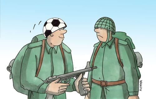 Cartoon: futprilba (medium) by Lubomir Kotrha tagged eu,championships,france,football,soccer