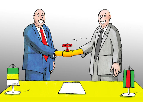 Cartoon: gaszmluva (medium) by Lubomir Kotrha tagged gas,gas