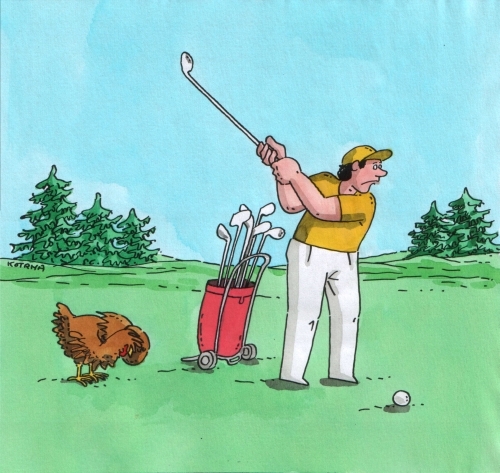Cartoon: golfovevajco (medium) by Lubomir Kotrha tagged humor