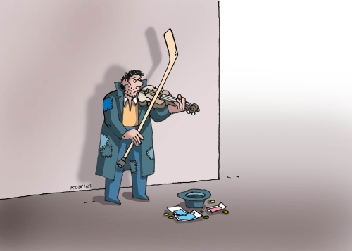Cartoon: huslohok (medium) by Lubomir Kotrha tagged ice,hockey