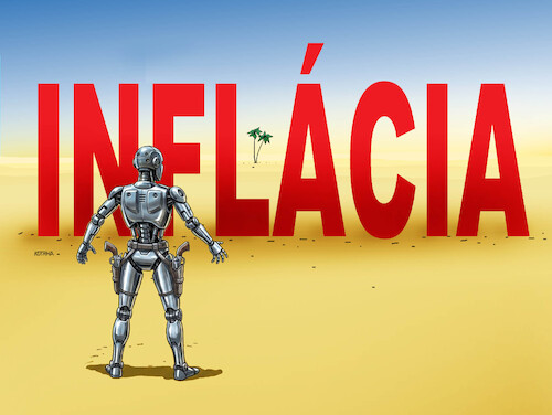 Cartoon: inflarobot (medium) by Lubomir Kotrha tagged ai,robots,ai,robots