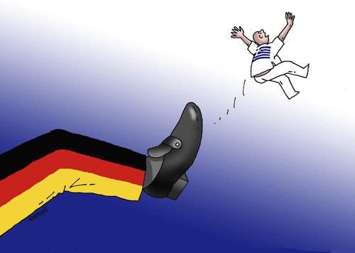 Cartoon: kop (medium) by Lubomir Kotrha tagged eu,greece,germany,crisis