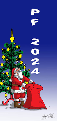 Cartoon: kotrha-pf 2024 (medium) by Lubomir Kotrha tagged christmas,pf,2024,christmas,pf,2024
