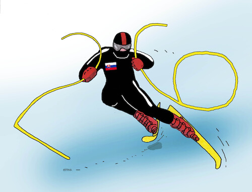 Cartoon: lyzo26 (medium) by Lubomir Kotrha tagged italy,winter,olympics,italy,winter,olympics