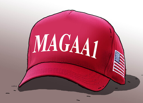 Cartoon: magaa1 (medium) by Lubomir Kotrha tagged trump,usa,dollar,moodys,rating,trump,usa,dollar,moodys,rating
