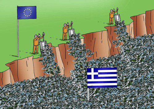 Cartoon: moneysos (medium) by Lubomir Kotrha tagged greece,ue,money,crisis