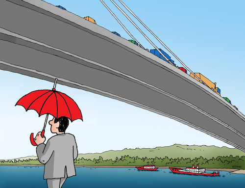 Cartoon: mostpad (medium) by Lubomir Kotrha tagged bridges
