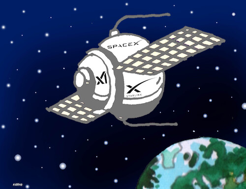 Cartoon: muskx (medium) by Lubomir Kotrha tagged elon,musk,spacex,xai,elon,musk,spacex,xai