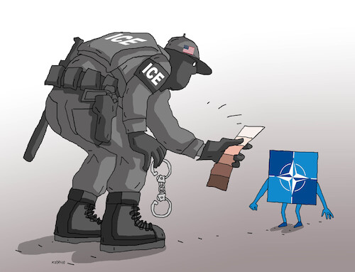Cartoon: natoice26 (medium) by Lubomir Kotrha tagged nato,summit,ankara,turkey,trump,nato,summit,ankara,turkey,trump