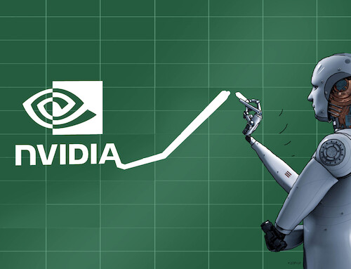 Cartoon: nvidia (medium) by Lubomir Kotrha tagged nvidia,it,ai,nvidia,it,ai