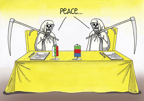 Cartoon: peace (medium) by Lubomir Kotrha tagged peace,war,world