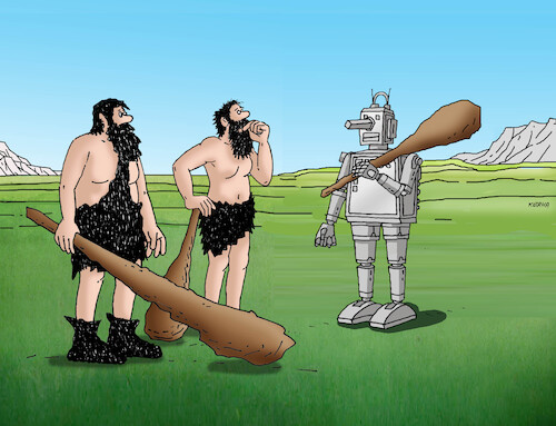 Cartoon: prarobot2 (medium) by Lubomir Kotrha tagged ai,robots,ai,robots