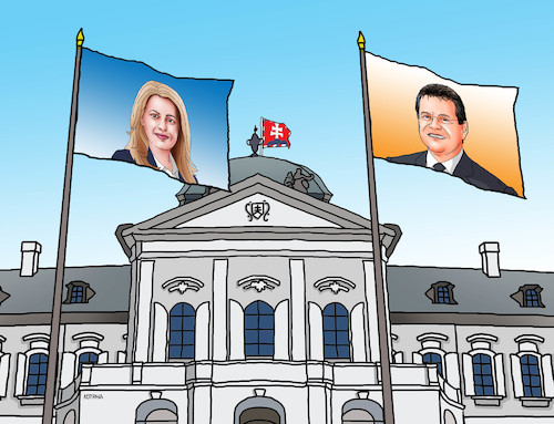 Cartoon: prezivlajky (medium) by Lubomir Kotrha tagged slovak,presidential,election,first,round