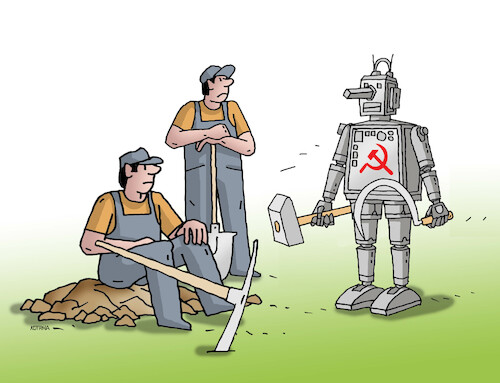 Cartoon: roboklad22 (medium) by Lubomir Kotrha tagged robot,robot