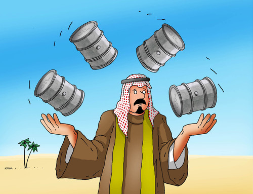 Cartoon: ropno (medium) by Lubomir Kotrha tagged oil,opec,price,freeze,world