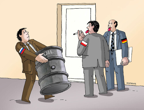 Cartoon: rusoil-de (medium) by Lubomir Kotrha tagged oil,oil