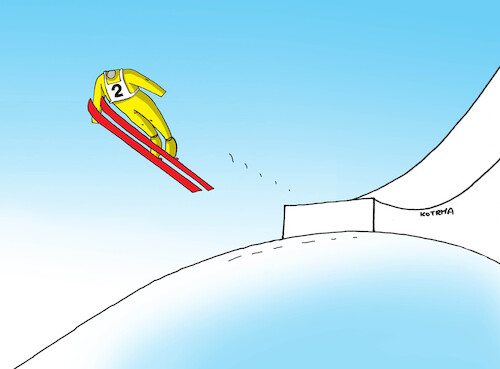 Cartoon: skokonic (medium) by Lubomir Kotrha tagged italy,winter,olympics,italy,winter,olympics