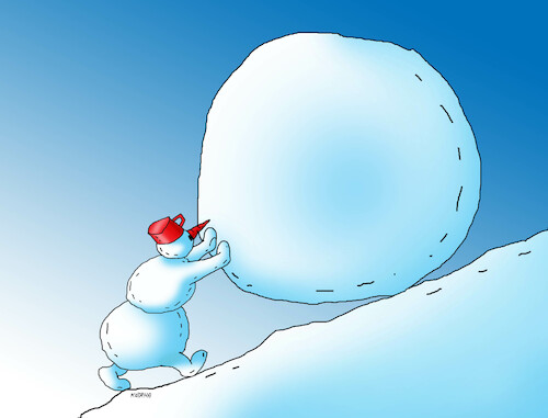 Cartoon: snehsizyf (medium) by Lubomir Kotrha tagged winter,frost,the,snow,snowmen,winter,frost,the,snow,snowmen