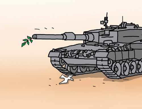 Cartoon: tankpeace (medium) by Lubomir Kotrha tagged peace,war,dove,of,peace,war,dove,of