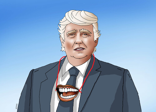 Cartoon: trumpchrup (medium) by Lubomir Kotrha tagged usa,elections,biden,harris,trump,usa,elections,biden,harris,trump