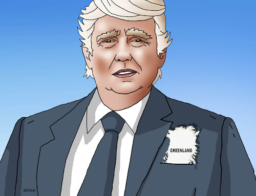 Cartoon: trumpgree (medium) by Lubomir Kotrha tagged donald,trump,greenlad,donald,trump,greenlad