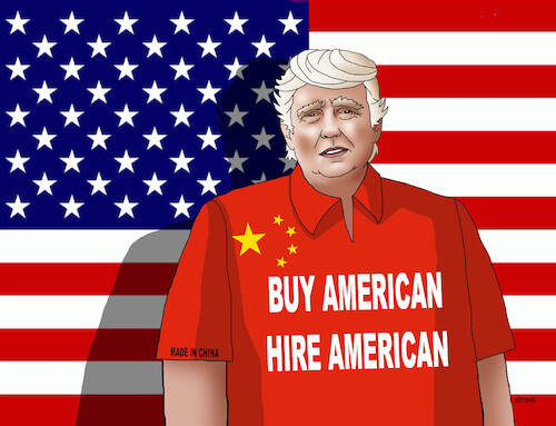 trumpista (medium) Cartoon: trumpista (medium) by Lubomir Kotrha tagged donald,trump,china,donald,trump,china