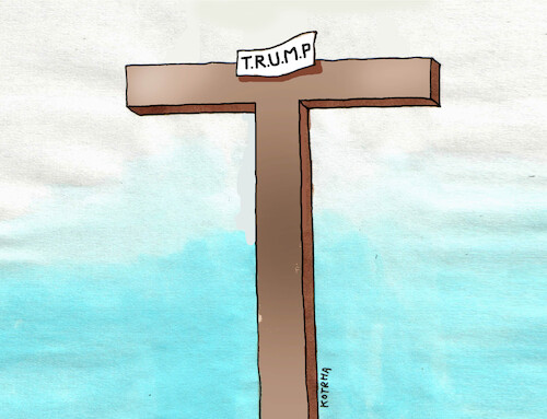 Cartoon: trumpkriz (medium) by Lubomir Kotrha tagged donald,trump,donald,trump