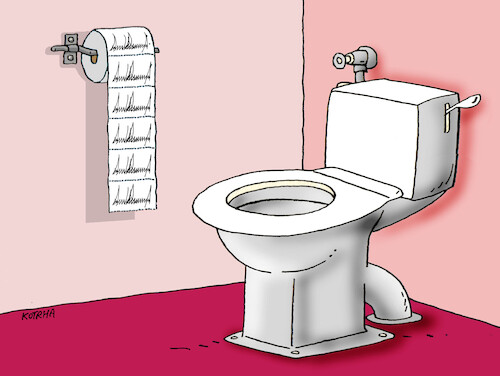 Cartoon: trumptoalet2 (medium) by Lubomir Kotrha tagged donald,trump,signature,donald,trump,signature