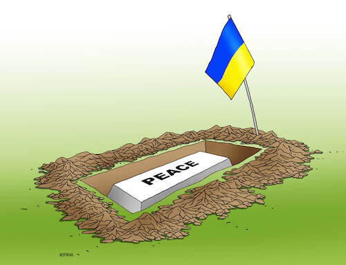 Cartoon: ukrapeace24 (medium) by Lubomir Kotrha tagged ukraine,russia,the,war,peace,ukraine,russia,the,war,peace