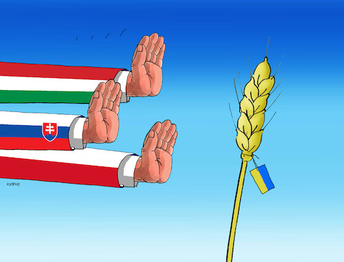 Cartoon: ukrapsen2 (medium) by Lubomir Kotrha tagged ukrainian,wheat,ukrainian,wheat