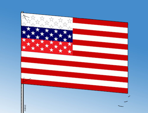 Cartoon: usaflag26 (medium) by Lubomir Kotrha tagged trump,putin,usa,russia,diesel,trump,putin,usa,russia,diesel