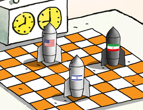 Cartoon: usairansach (medium) by Lubomir Kotrha tagged usa,israel,iran,war,hormuz,usa,israel,iran,war,hormuz