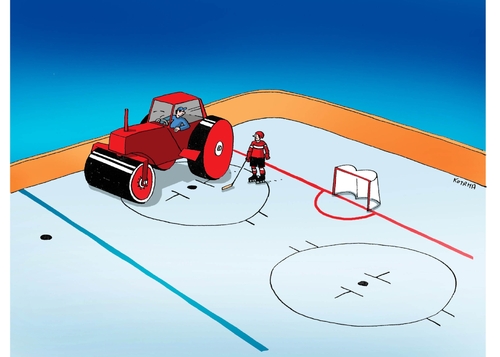 Cartoon: valec2013-far (medium) by Lubomir Kotrha tagged hokej,hockey,world,cup
