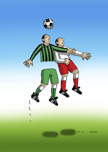 Cartoon: vyskok (medium) by Lubomir Kotrha tagged football,fussball,soccer,world,championships,goal