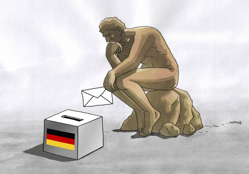 Cartoon: wahlen 07 (medium) by Lubomir Kotrha tagged deutschland,wahlen