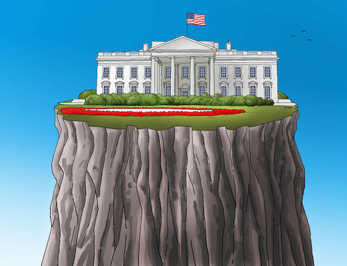 Cartoon: whitebralo (medium) by Lubomir Kotrha tagged usa,trump,white,house,usa,trump,white,house