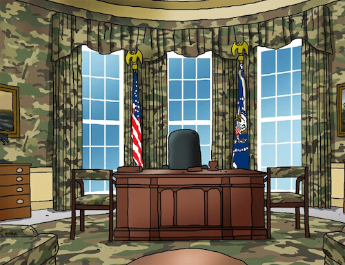 Cartoon: whitemask26 (medium) by Lubomir Kotrha tagged trump,usa,white,house,trump,usa,white,house