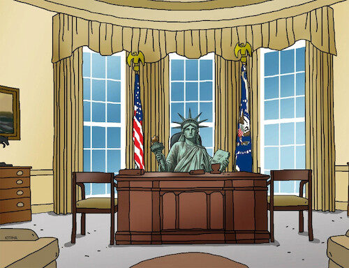 Cartoon: whitesocha (medium) by Lubomir Kotrha tagged usa,trump,white,house,usa,trump,white,house