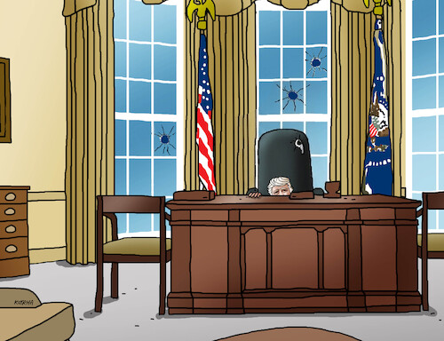 Cartoon: whitestrel (medium) by Lubomir Kotrha tagged donald,trump,usa,white,house,shooting,assassination,assassin,donald,trump,usa,white,house,shooting,assassination,assassin