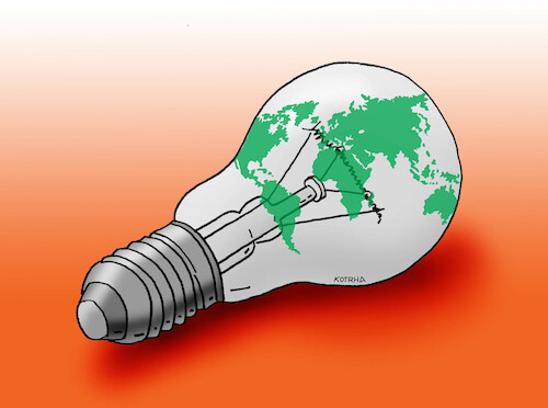 Cartoon: worldziaro-far (medium) by Lubomir Kotrha tagged electricity,power,electricity,power