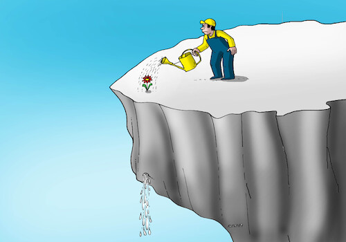 Cartoon: zahrad29-1-9-far (medium) by Lubomir Kotrha tagged gardener,water,flowers,gardener,water,flowers