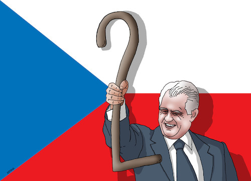 Cartoon: zemantwo (medium) by Lubomir Kotrha tagged czech,presidential,election,zeman,europe,prague